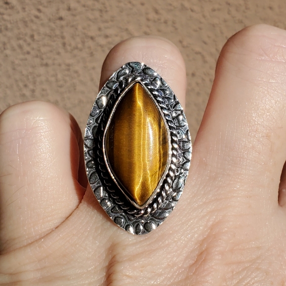 New Tiger Eye 925 Silver Ring. - Picture 12 of 12